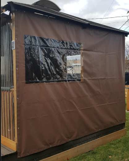 Brown tarp