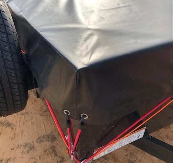 Fitted tarp sewn corner