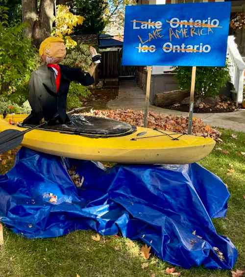 Tarp featured in Galt Pumpkin People display