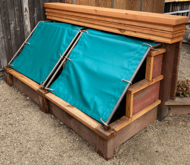 Outdoor storage bin covers