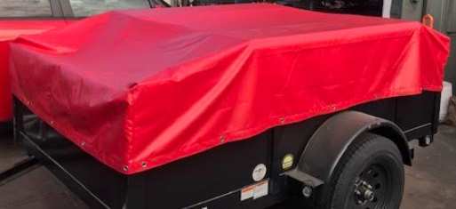 Red fitted tarp
