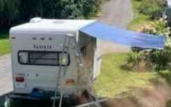 Camper trailer awning