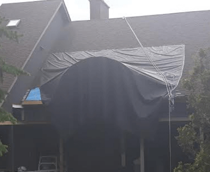 Make sure tarps are large enough to do the job