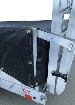 Trailer tarp with flaps for tail gate