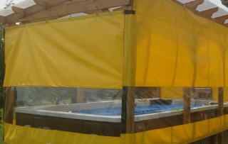 silvertree wurfzelt für 3 Personen [2 Sekunden Zelt] TRAMPOLINE FORT- such a 10.24 Size:8'x28' Electric Tarp System (Roll-Off Tarp)